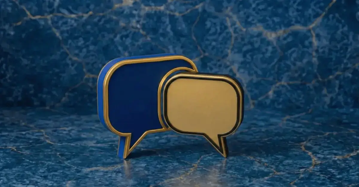 Two text bubbles representing strategies to have good conversations with anyone.