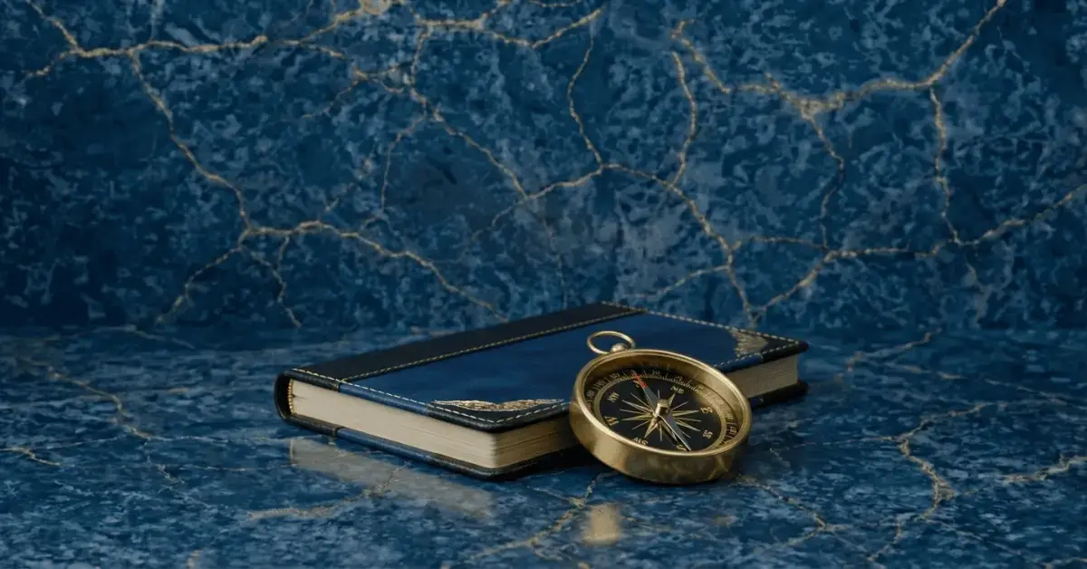 A personal growth plan and golden compass.