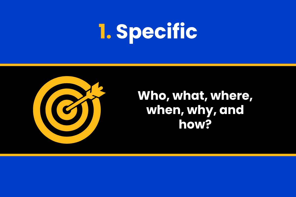 Specific is the first part of a SMART goal.