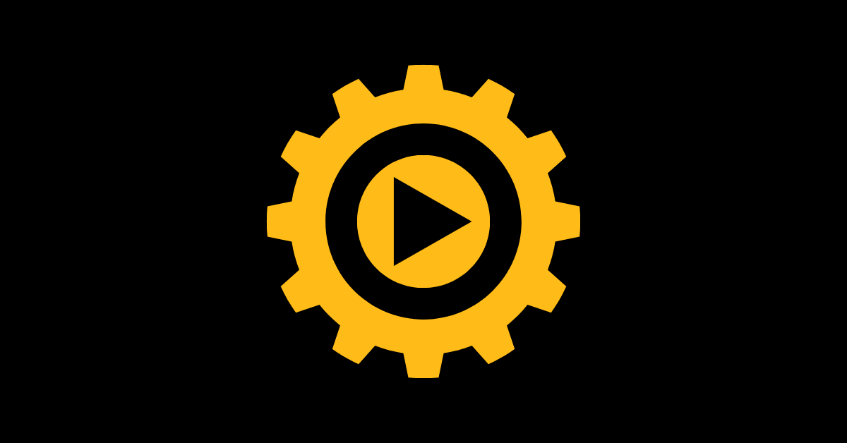 A gear with a start symbol to show how to stop procrastination.