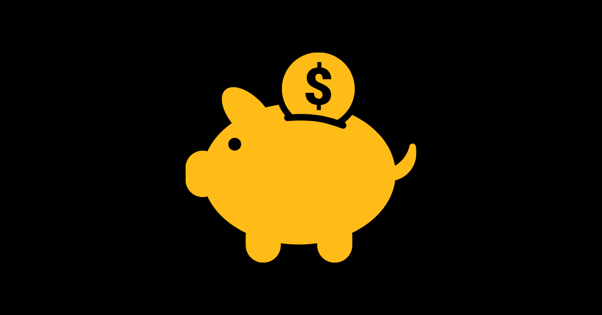 A golden piggy bank to represent how you can save more money each month.