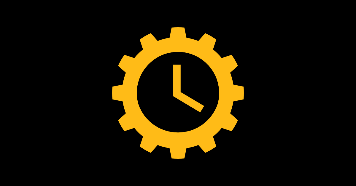 TIme management tips for work represented by a golden gear clock.