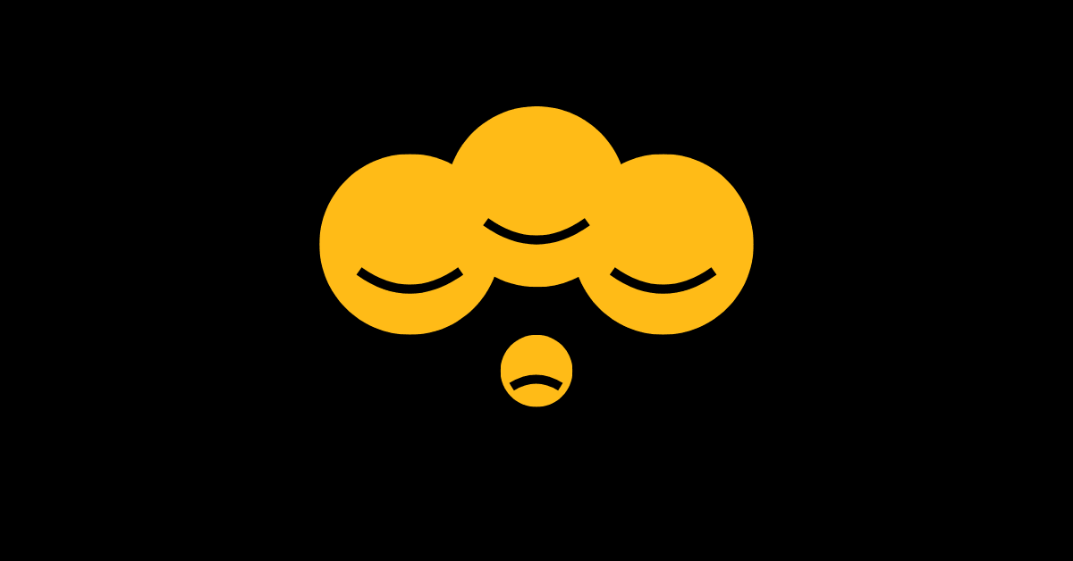 The feeling of being behind in life symbolized by a small sad circle surrounded by big happy circles.