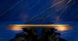 The valley of disappointment represented by a golden bridge over a black valley.