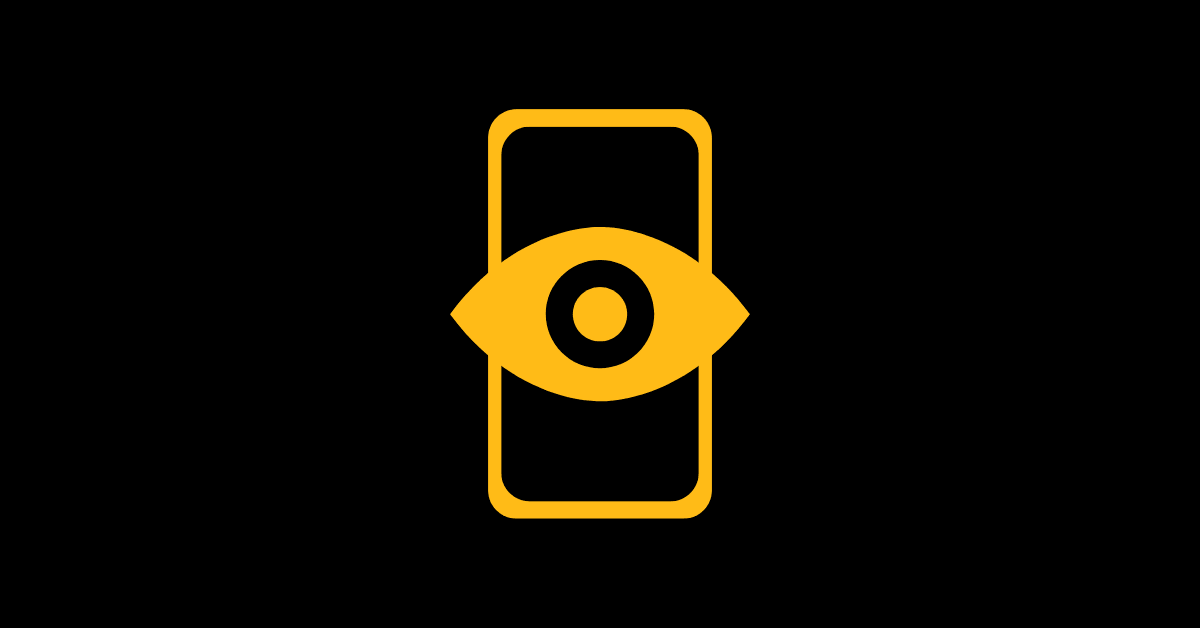 A phone with an eye to represent phubbing.