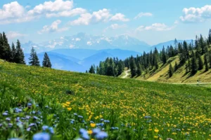 Dream fields in the mountains