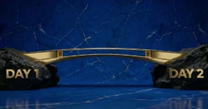 The hemingway bridge creating a connection between the work on two days.