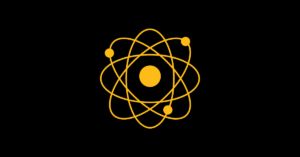 A golden atom symbol to symbolize whether Atomic Habits by James Clear is worth reading.