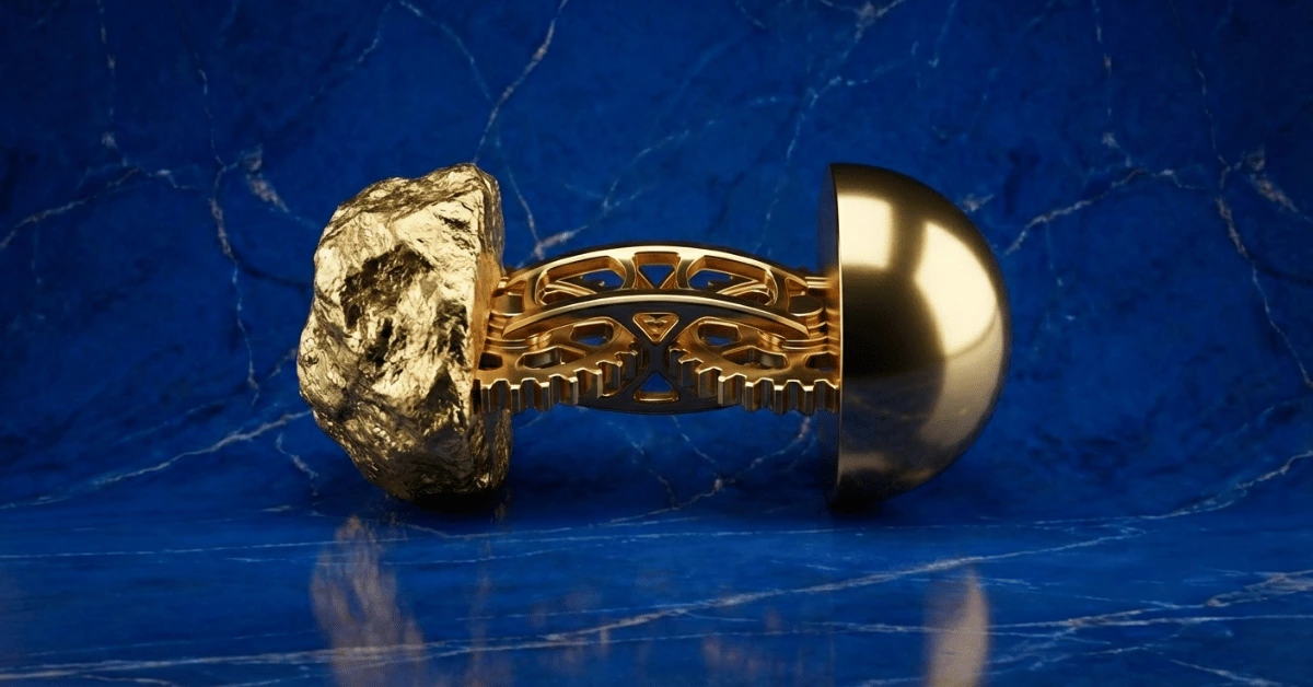 Two contrasting golden textures with a bridge between them respresenting mental contrasting with implementation intentions (MCII).