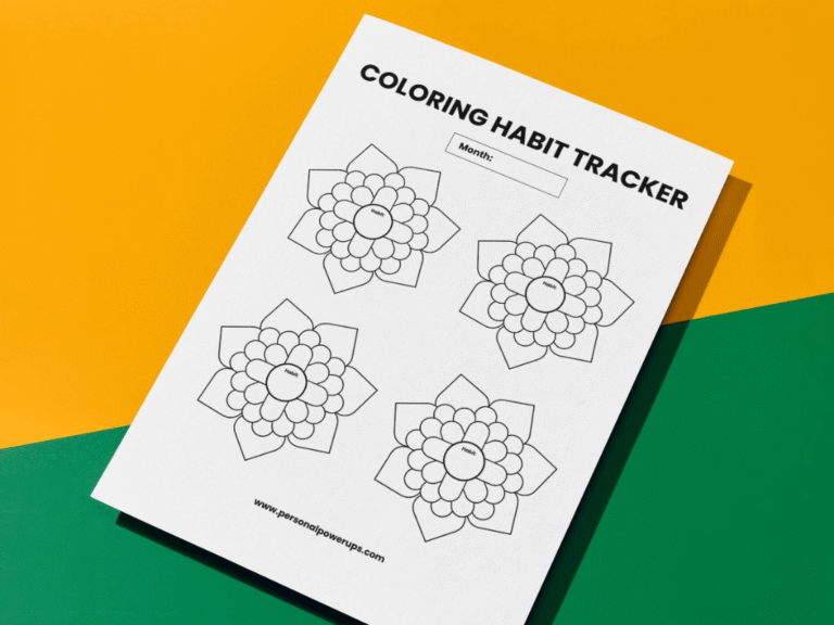 Coloring Habit Tracker (Free Printable PDF)
