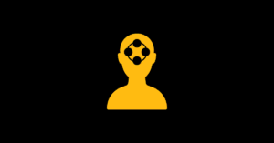 Silhouette with the habit loop to represent identity-based habits.