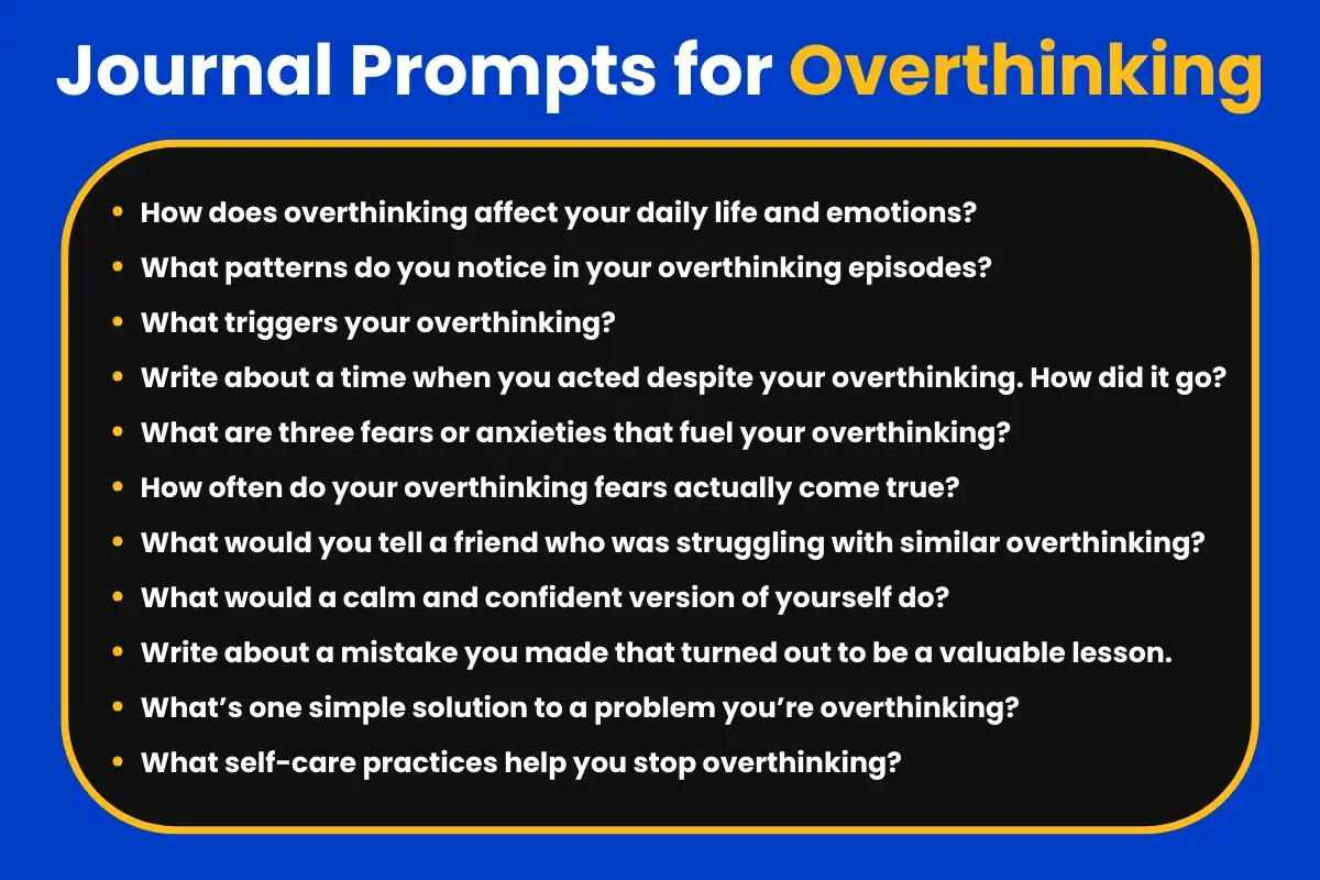 Life of journal prompts for overthinking