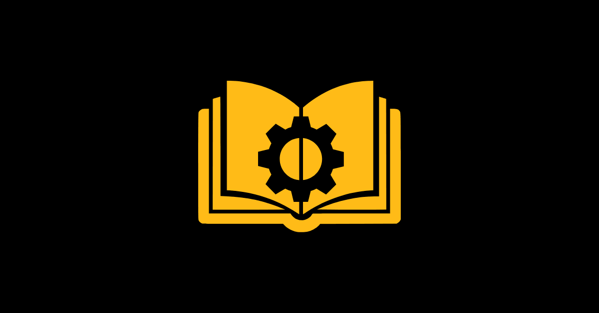 A journal with a gear in the middle to represent productivity journaling.