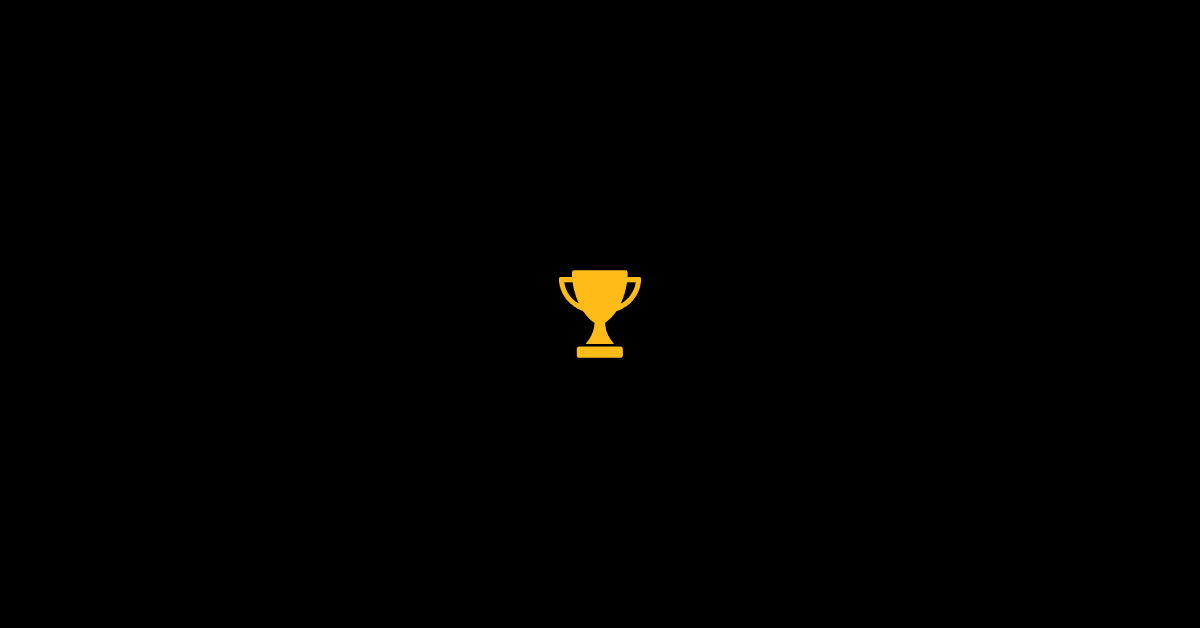 Small golden trophy symbolizing small wins and mini wins.